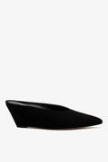 Larroude Loulou Mule Black Suede