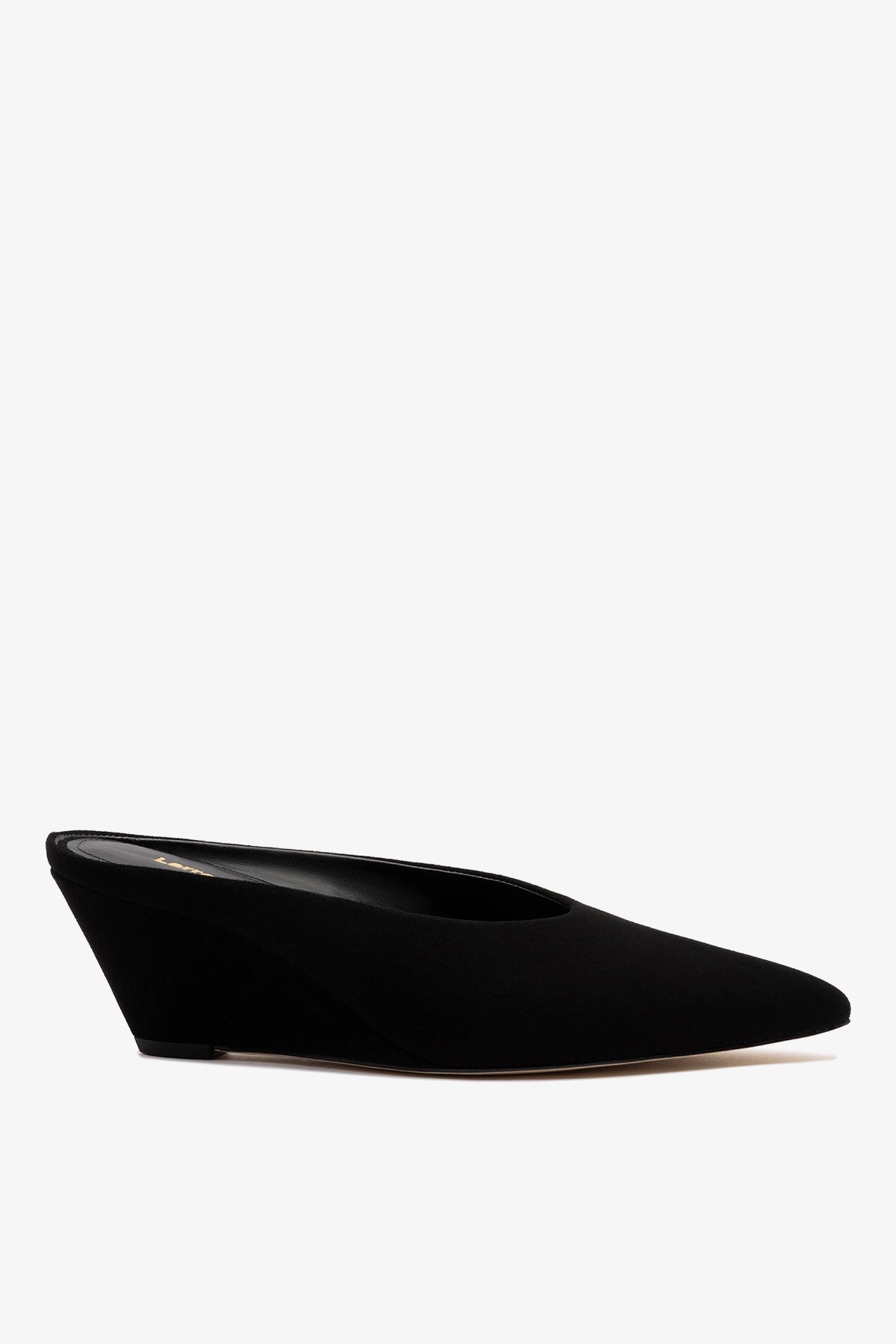 Larroude Loulou Mule Black Suede