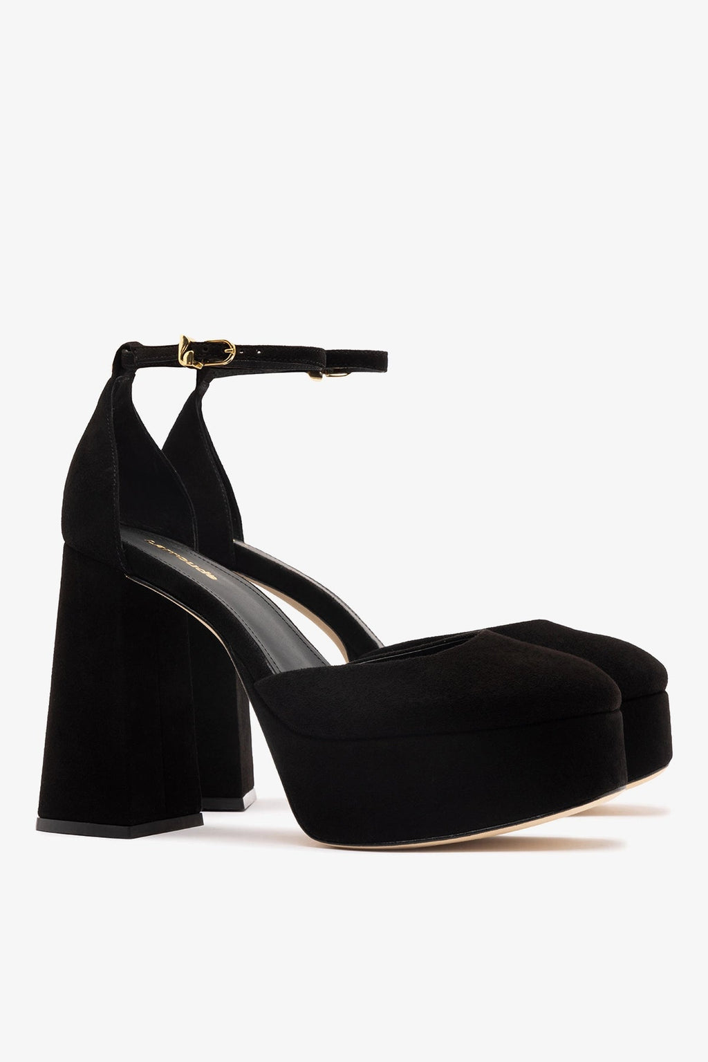 Larroude Ari Pump In Black Suede