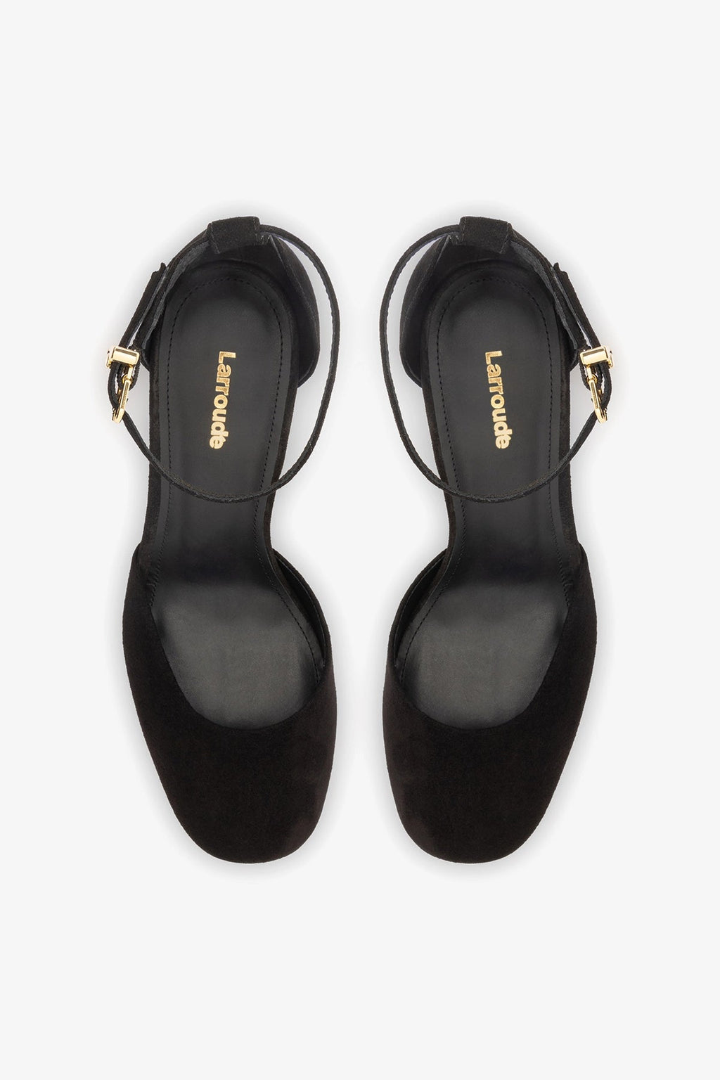 Larroude Ari Pump In Black Suede