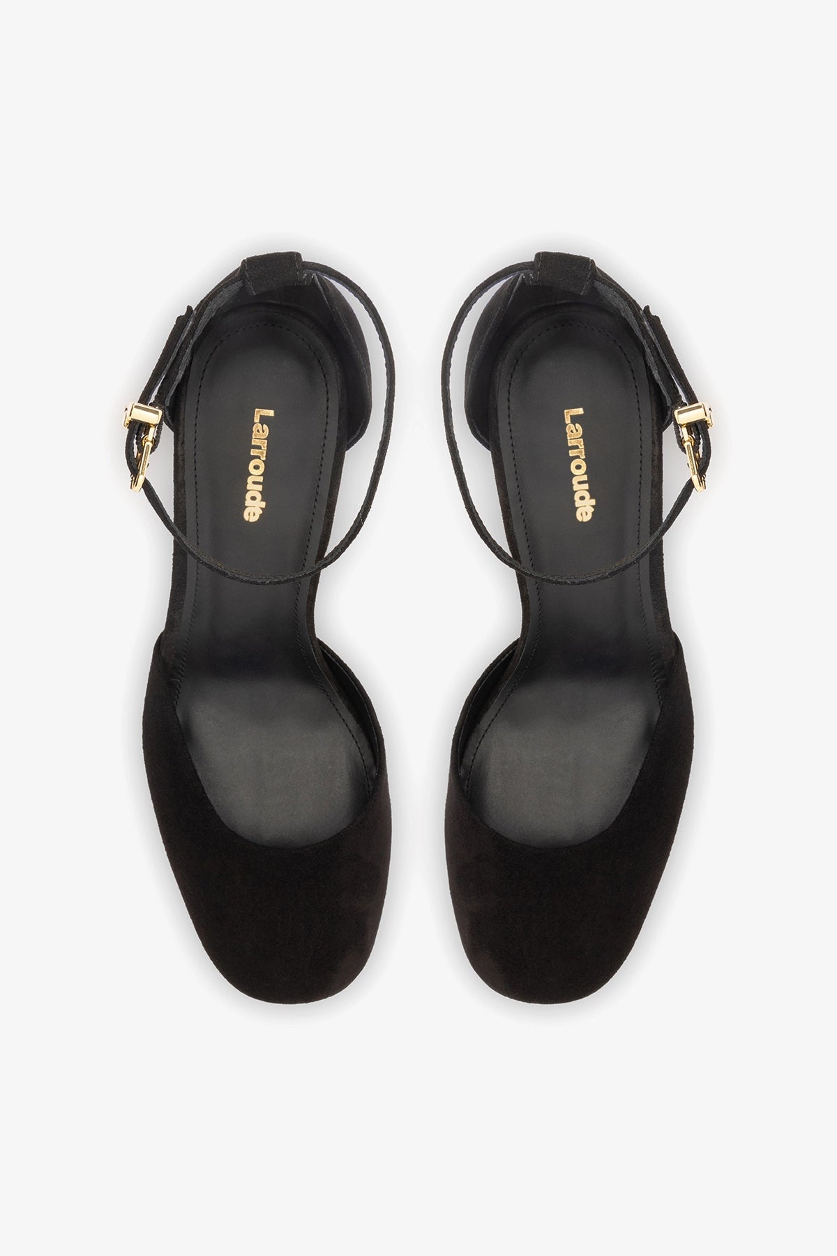 Larroude Ari Pump In Black Suede