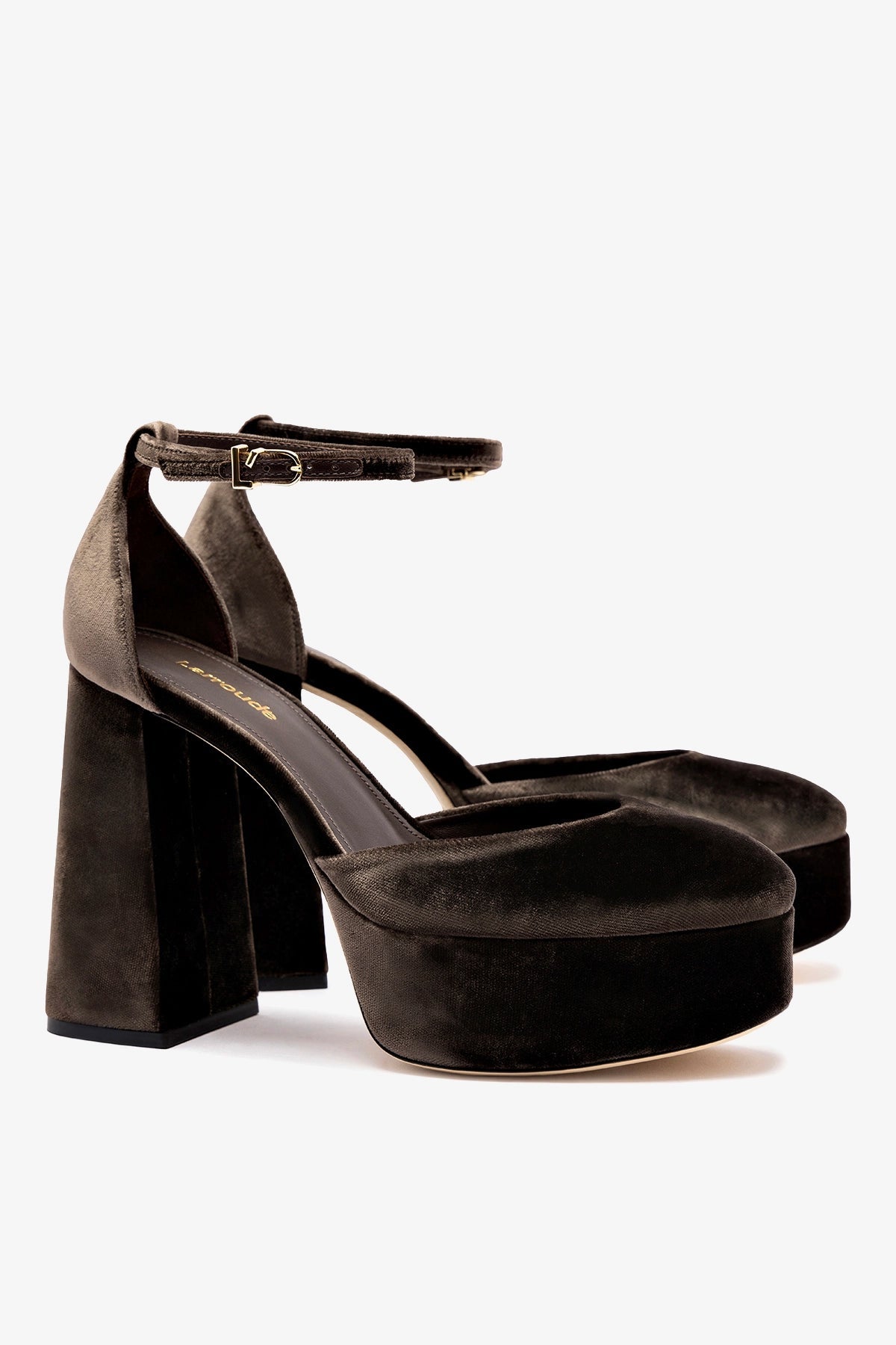 Larroude Ari Pump In Expresso Velvet