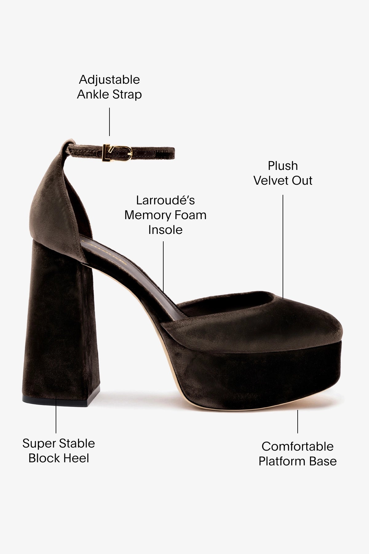 Larroude Ari Pump In Expresso Velvet