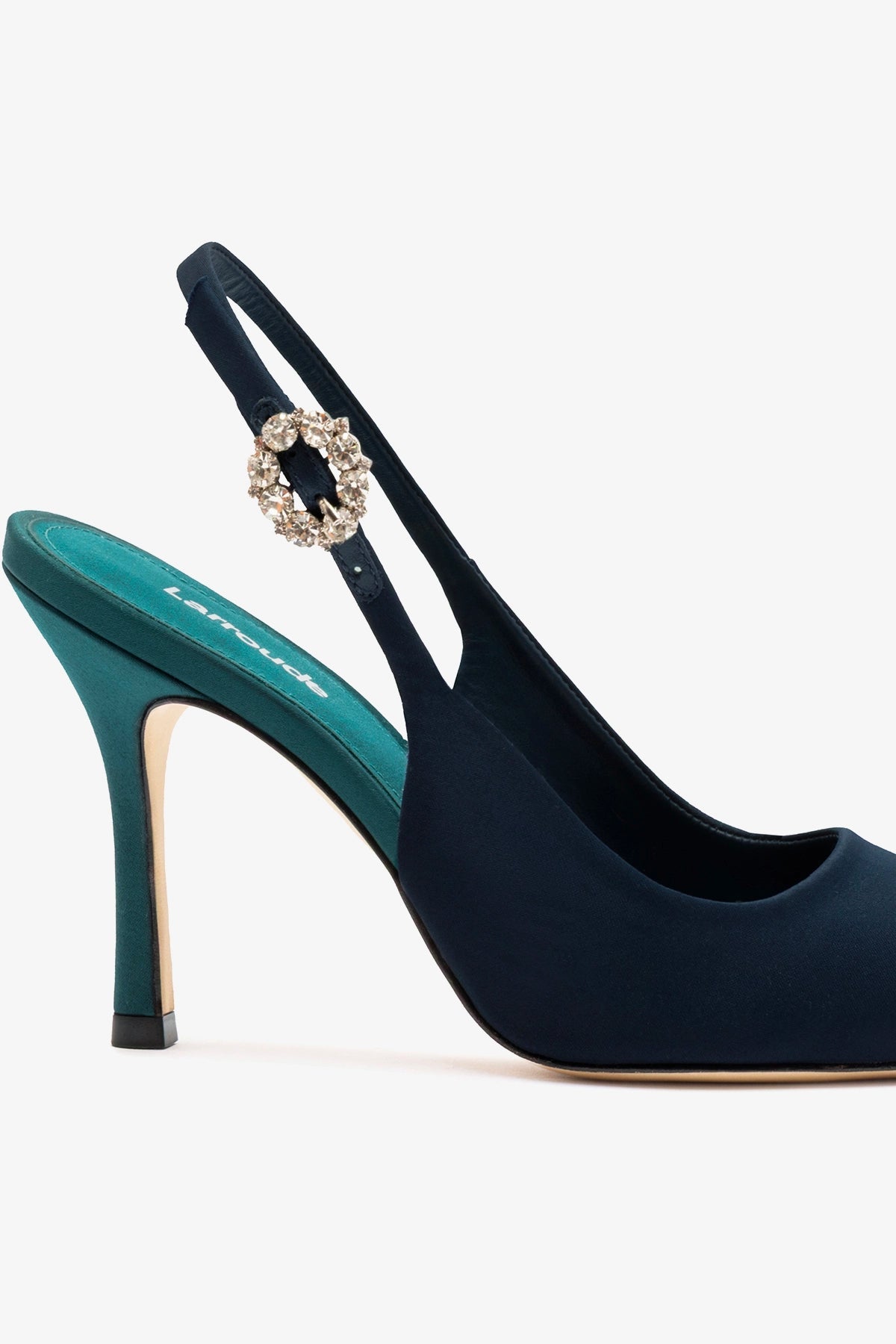 Larroude Carine Pump Ocean Satin