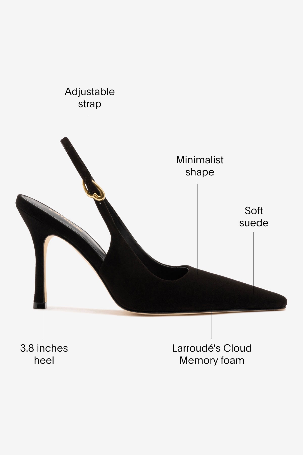 Larroude Carine Pump In Black Leather