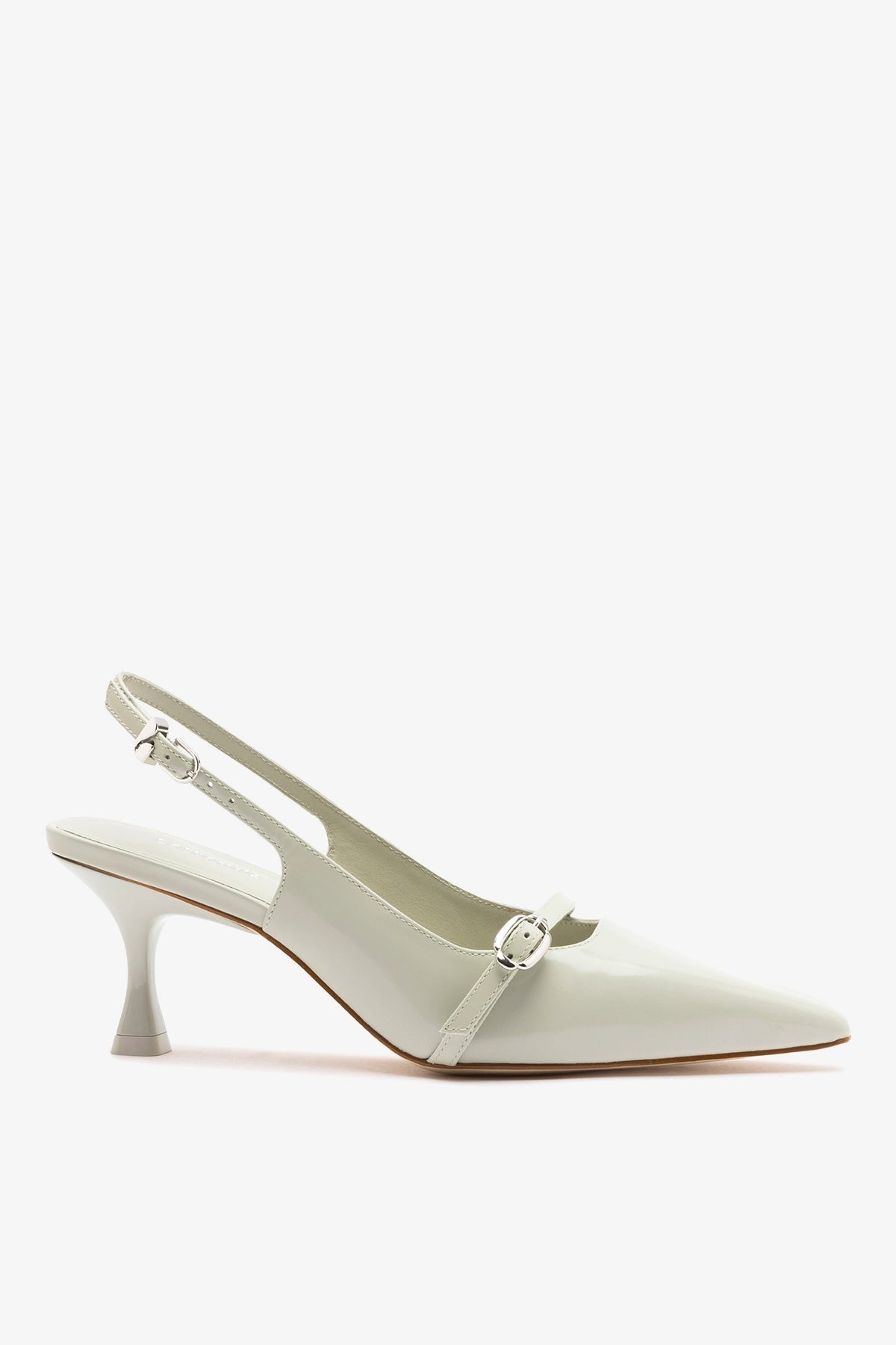 Larroude Ines Pump Gray Leather