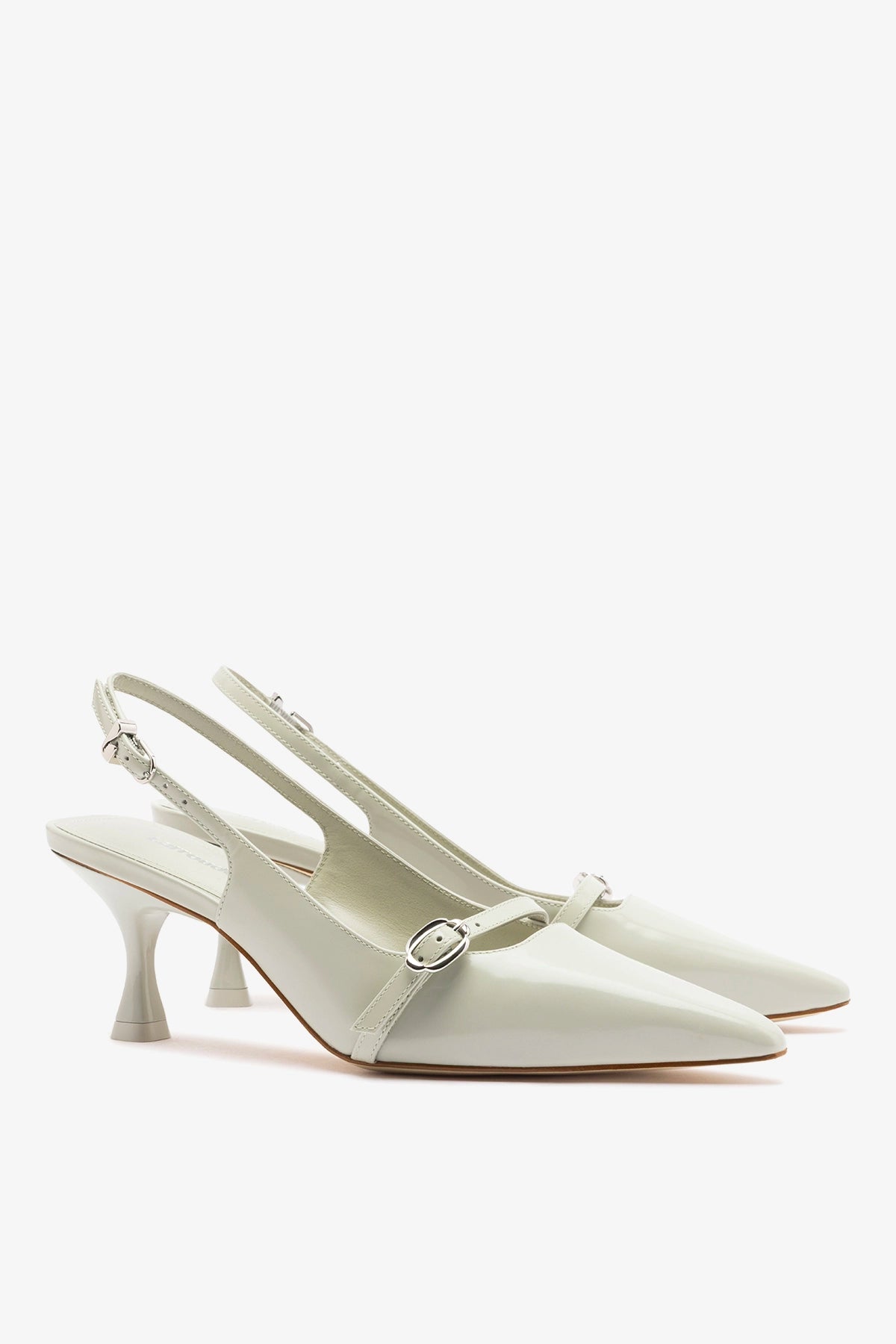 Larroude Ines Pump Gray Leather