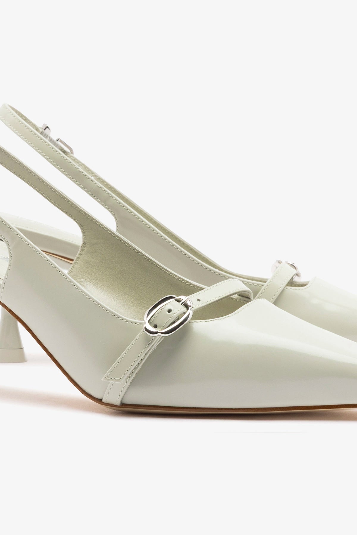 Larroude Ines Pump Gray Leather