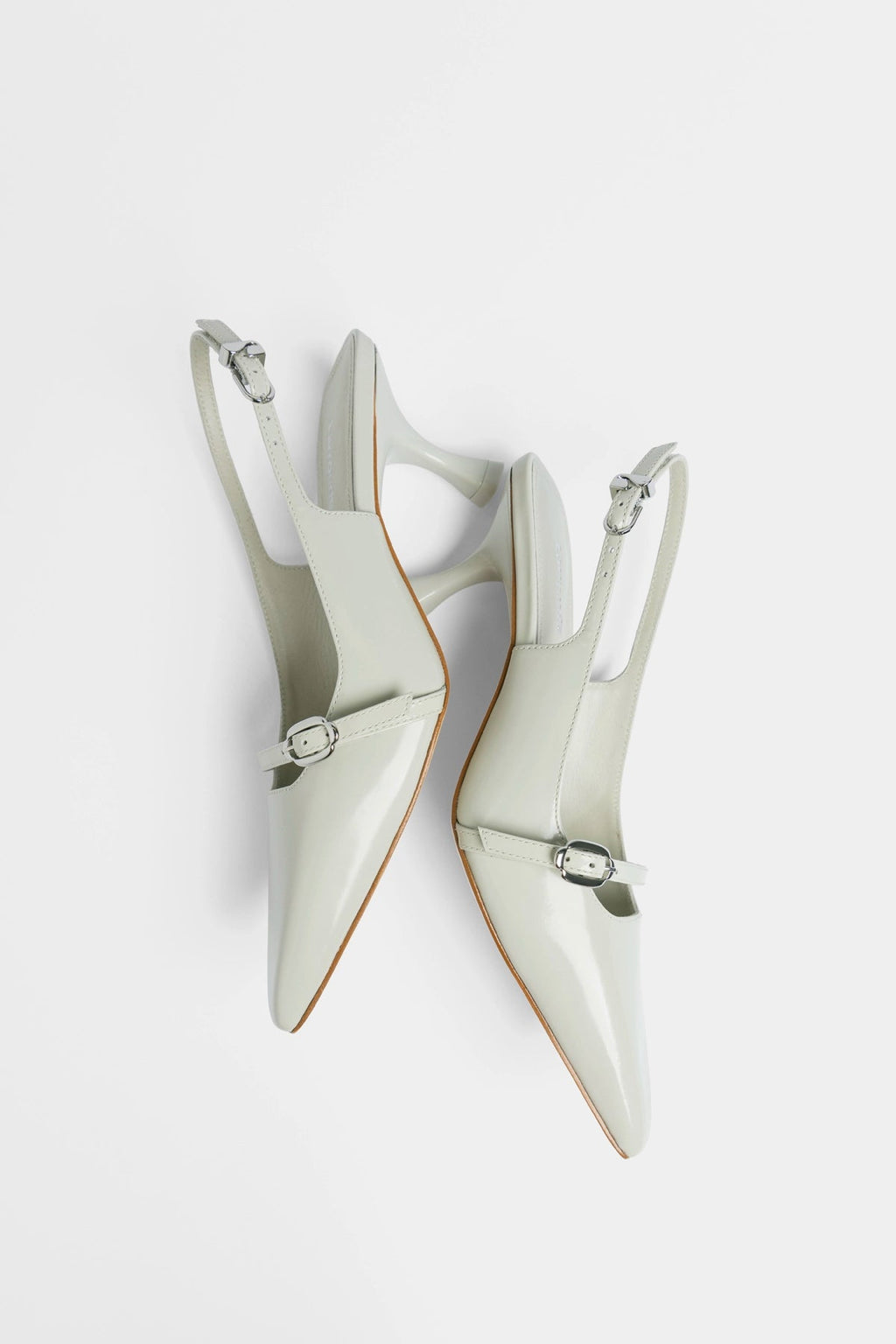 Larroude Ines Pump Gray Leather