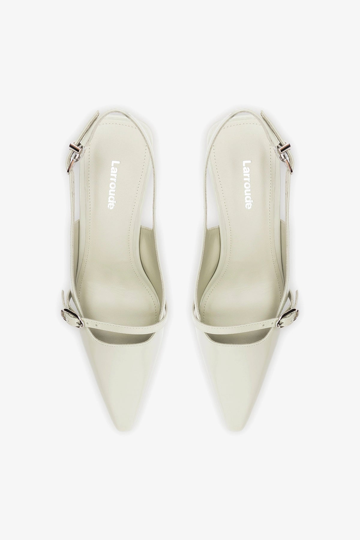 Larroude Ines Pump Gray Leather