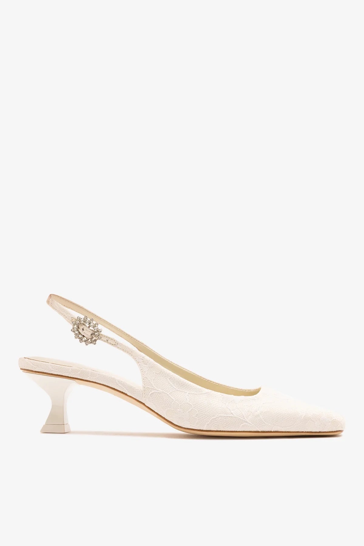 Larroude Larroudé x Markarian: Amal Pump White Lace