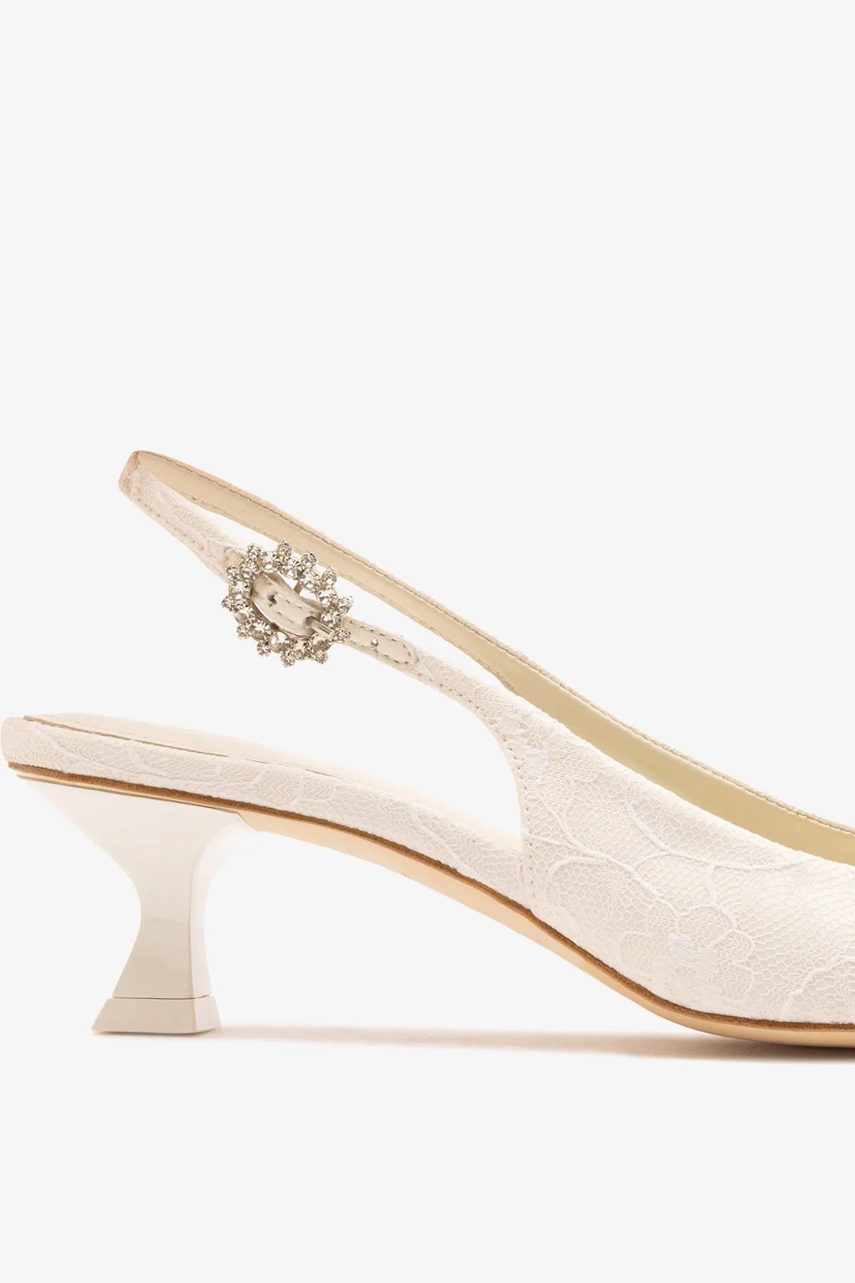 Larroude Larroudé x Markarian: Amal Pump White Lace