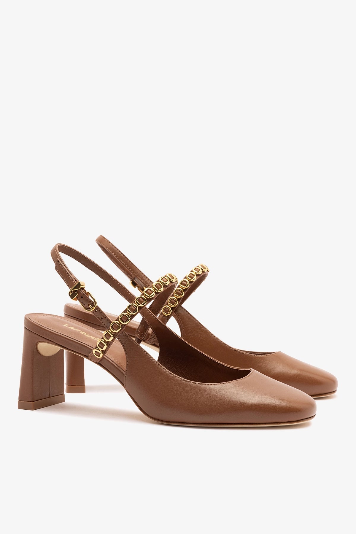 Larroude Georgina Milanina Pump In Caramel Leather