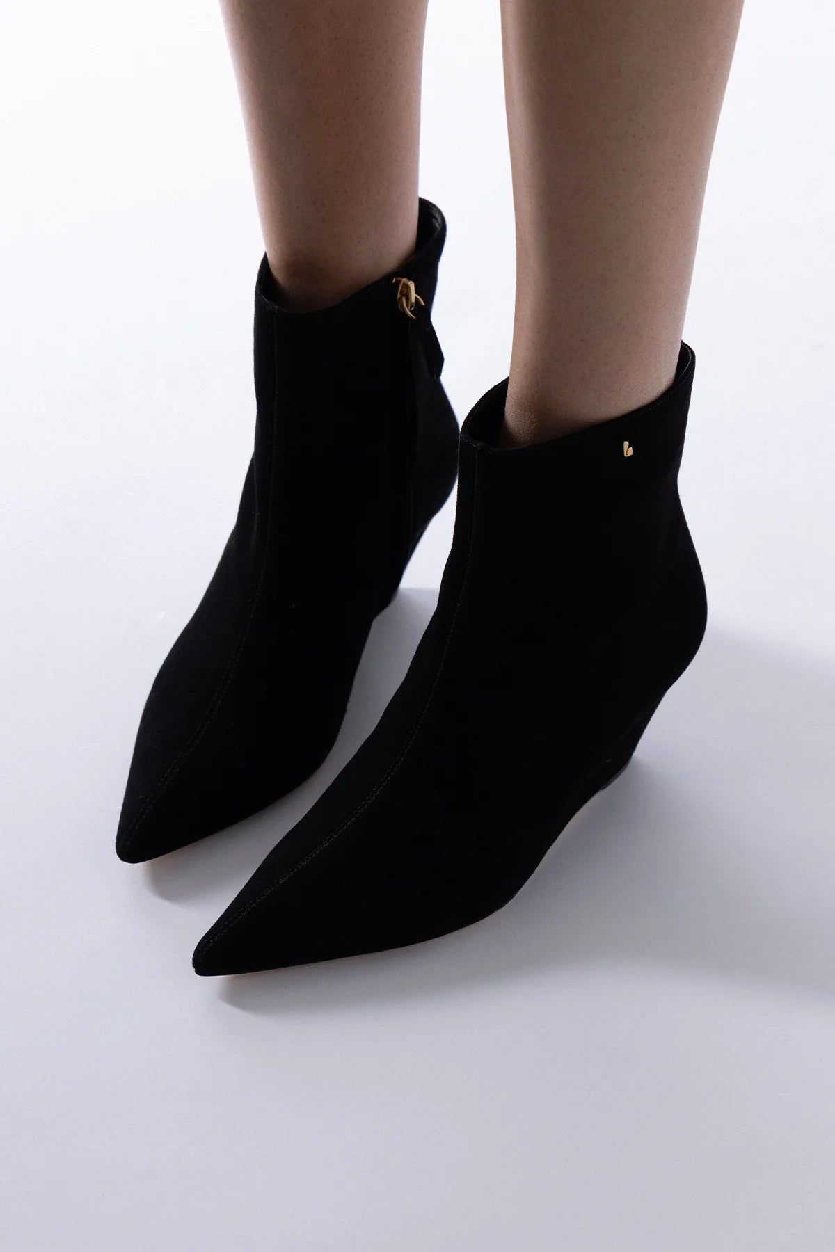 Larroude Loulou Boot Black Suede