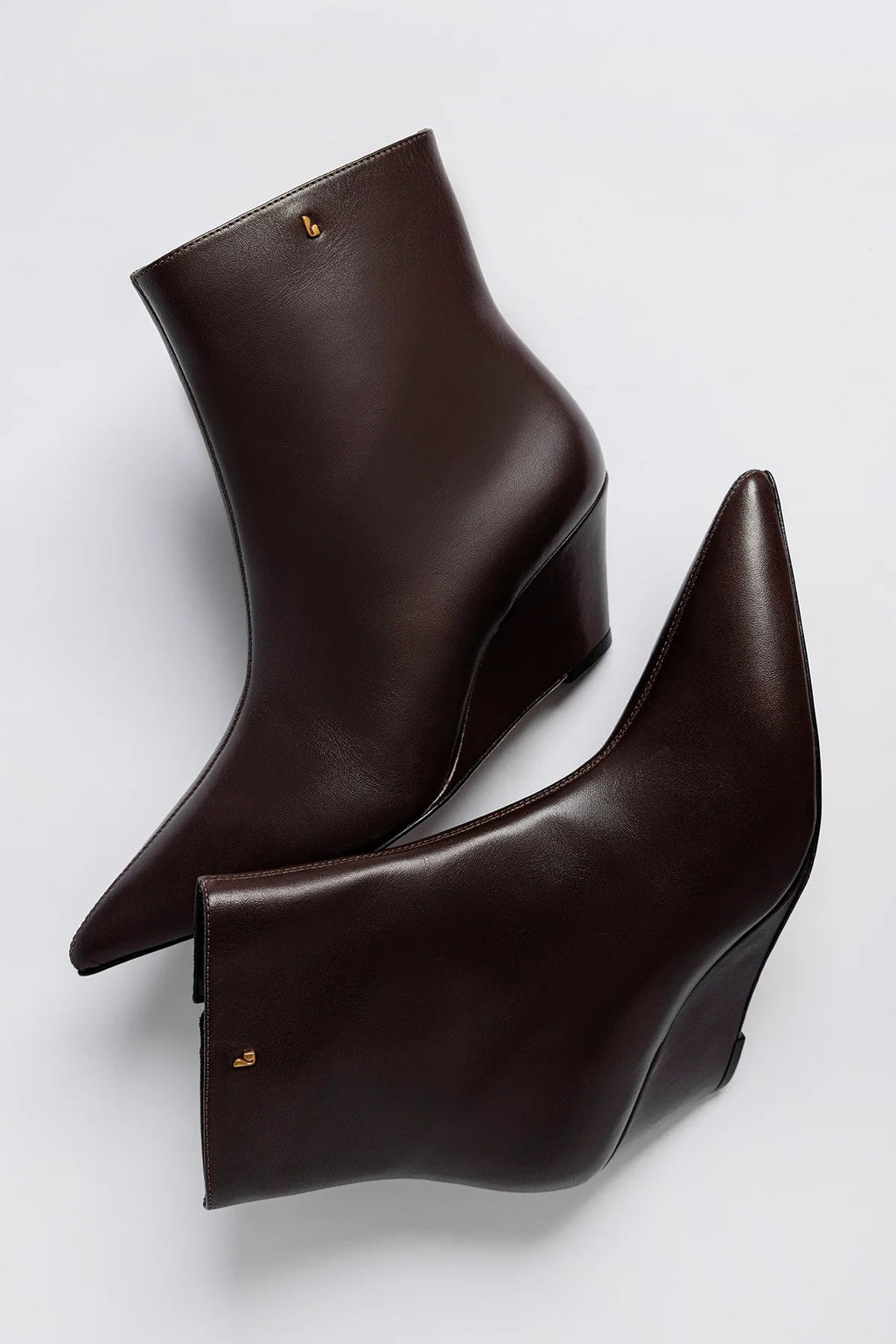 Larroude Loulou Boot Brown Leather