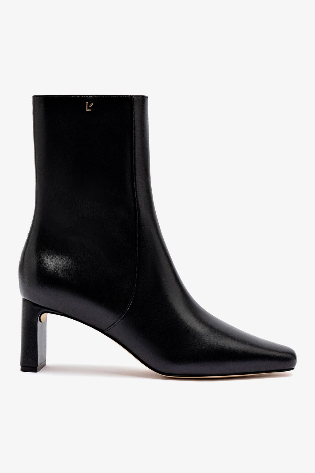 Larroude Alexis Bootie In Black Leather