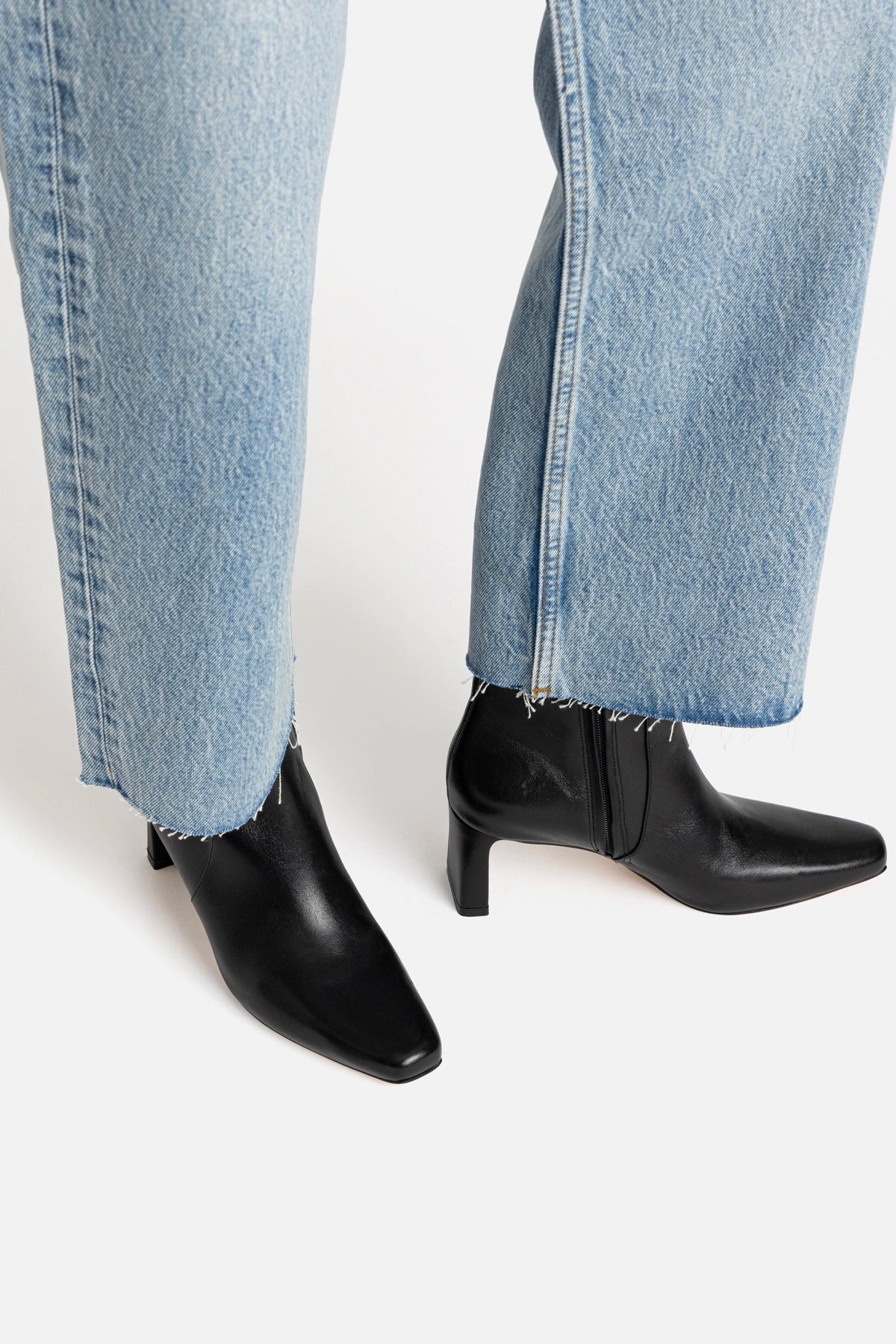 Larroude Alexis Bootie In Black Leather
