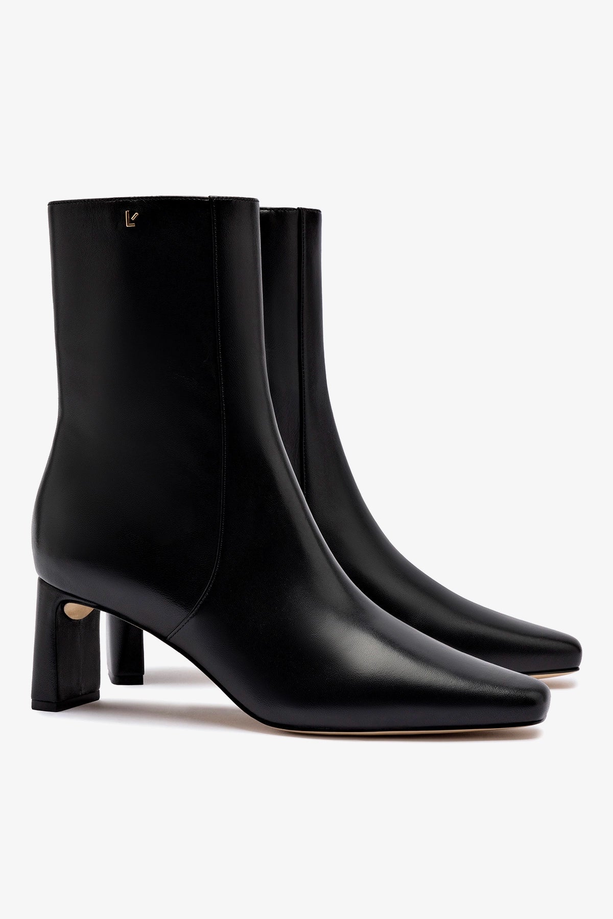 Larroude Alexis Bootie In Black Leather