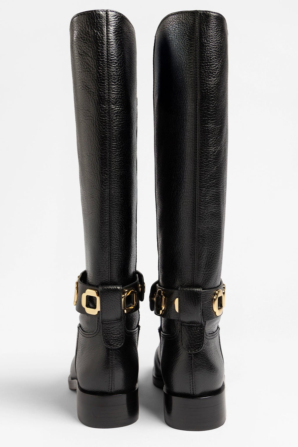 Larroude Milan Flat Boot In Black Leather