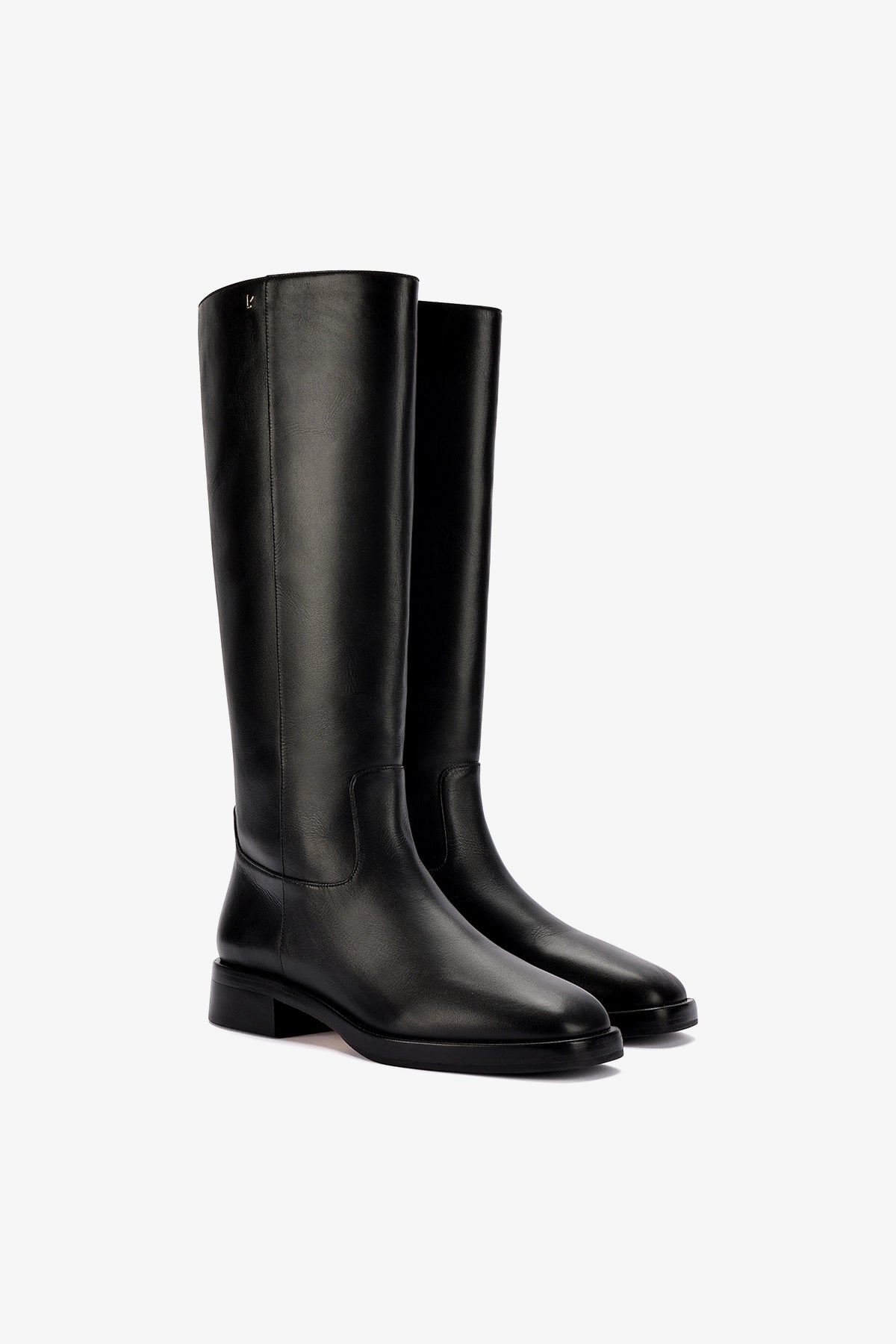 Larroude Anne Boot In Black Leather