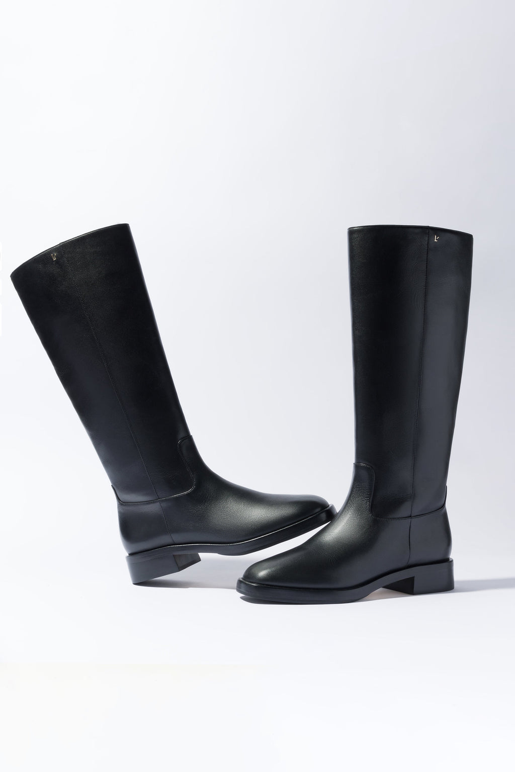 Larroude Anne Boot In Black Leather