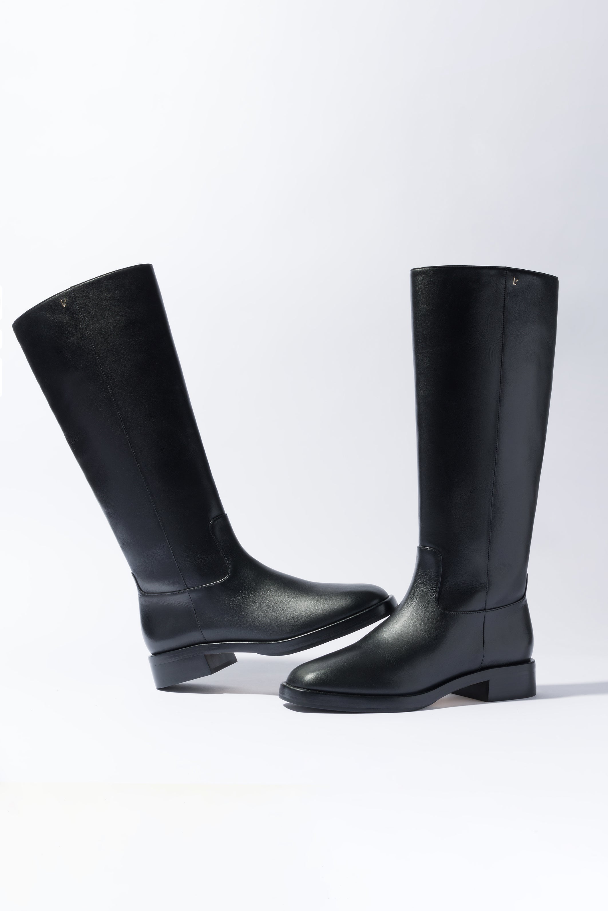 Larroude Anne Boot In Black Leather