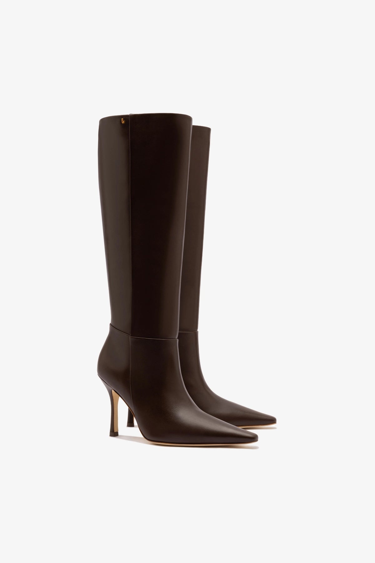 Larroude Carine Boot In Brown Leather