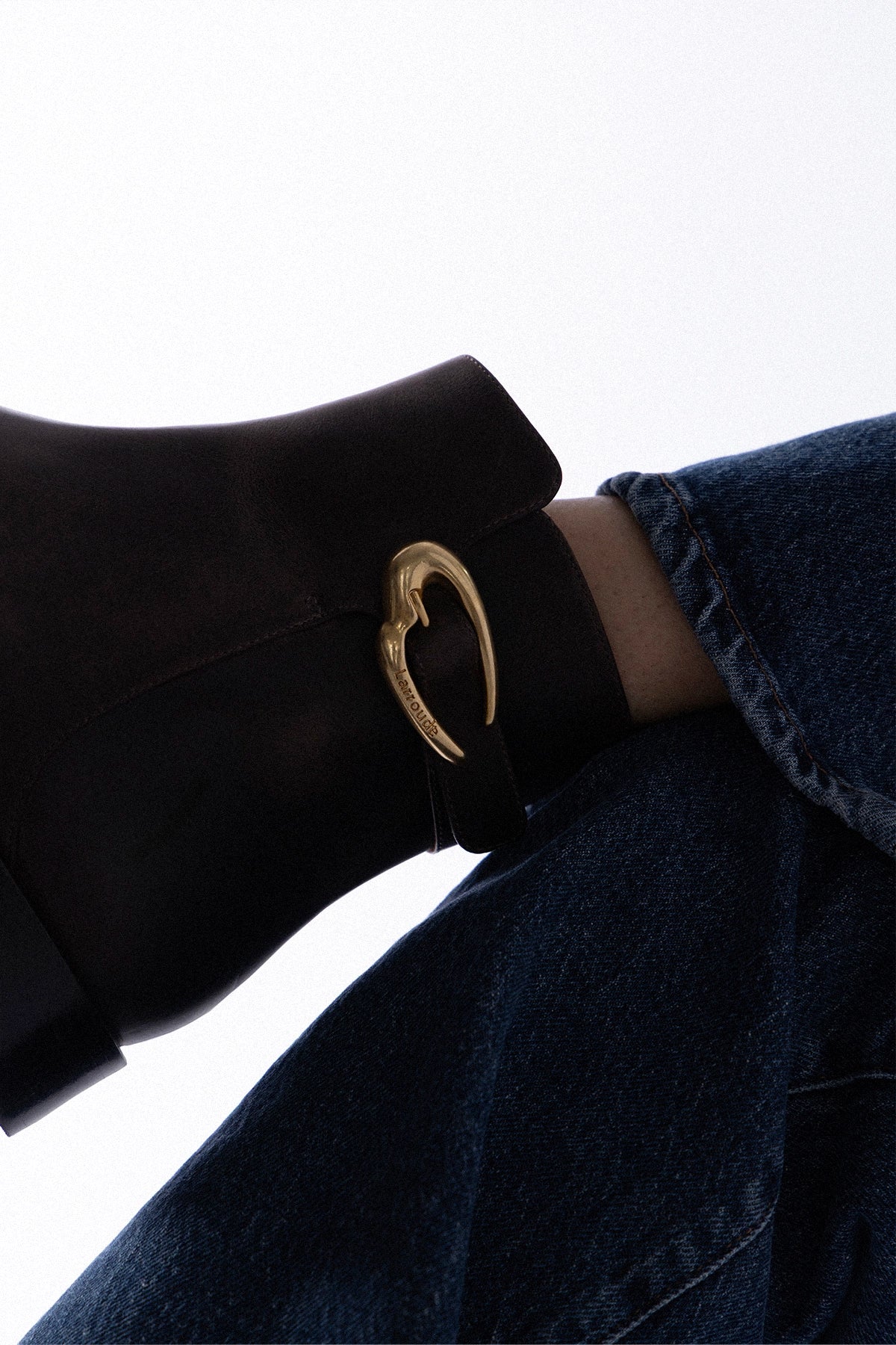 Larroude Anne Verona Low Boot Brown Leather
