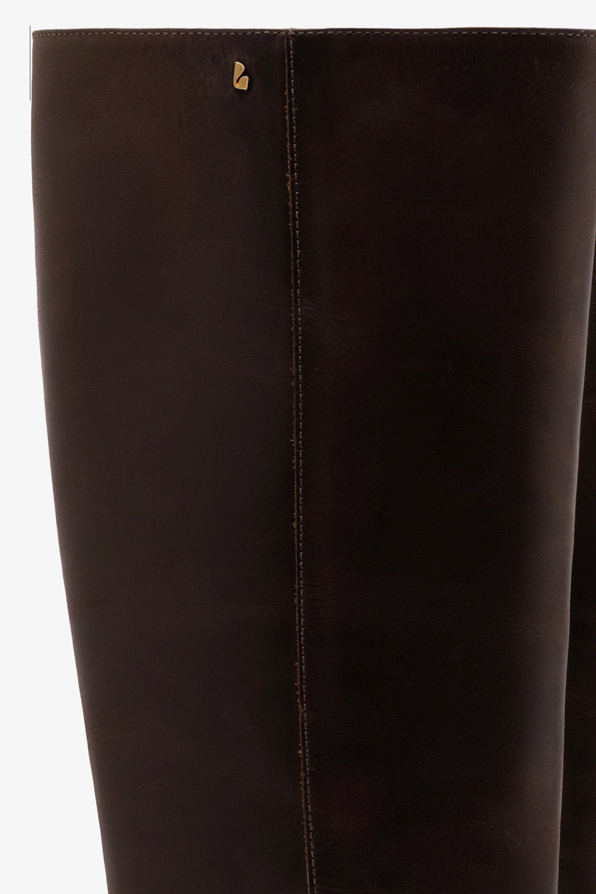 Larroude Anne Boot In Brown Shadow Leather