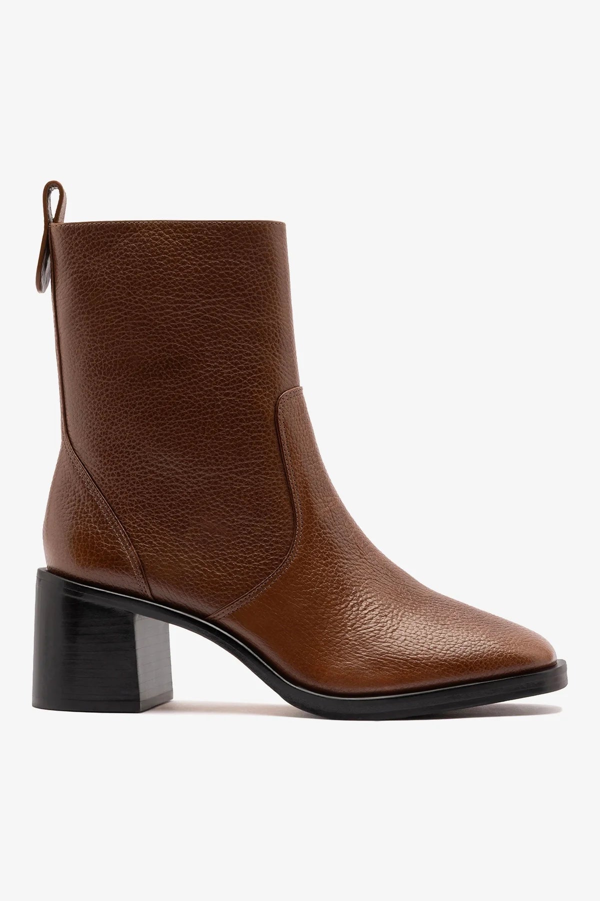 Larroude Mini Ricky Boot Burnt Umber Leather