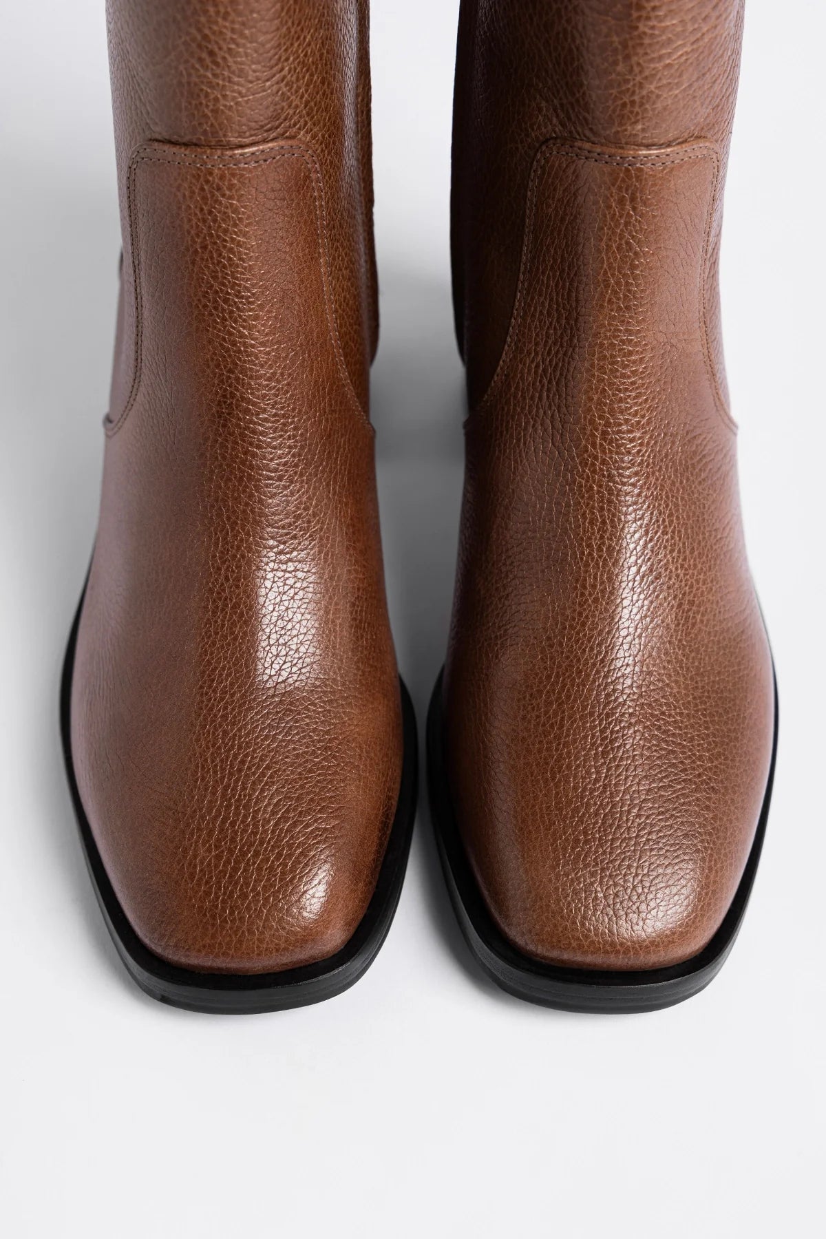 Larroude Mini Ricky Boot Burnt Umber Leather