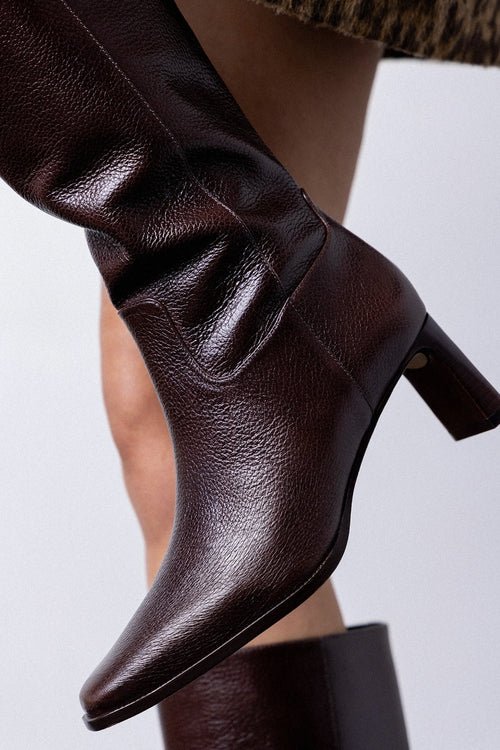 Larroude Alexis Boot Brown Leather