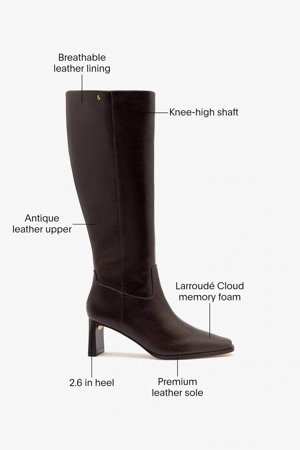 Larroude Alexis Boot Brown Leather