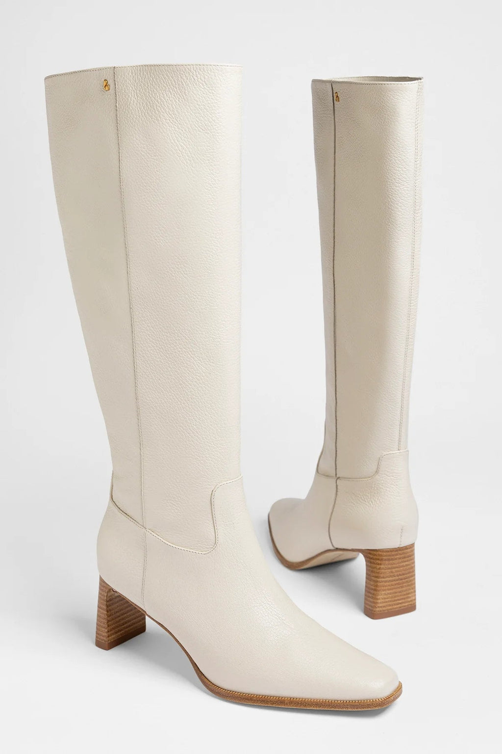 Larroude Alexis Boot Ivory Leather