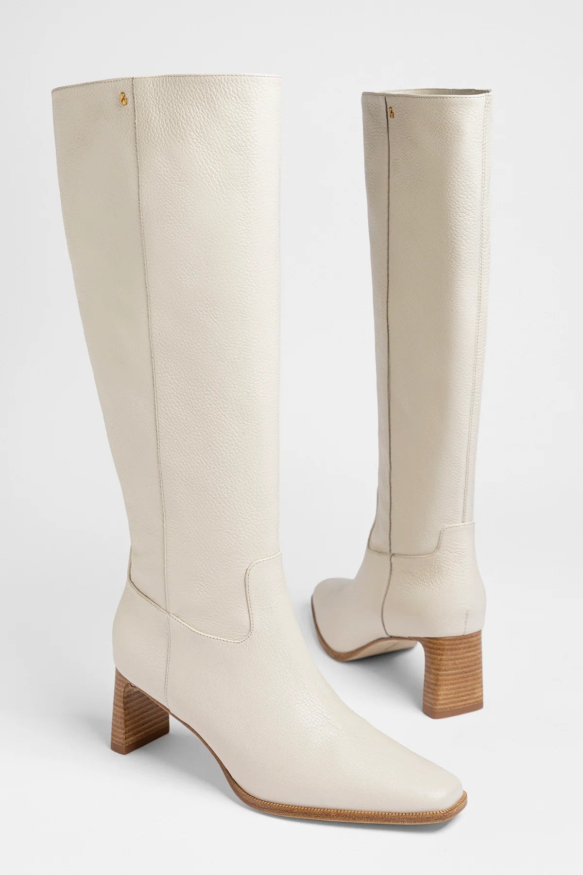 Larroude Alexis Boot Ivory Leather