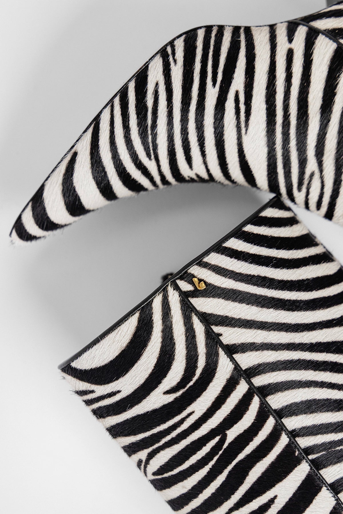 Larroude Georgia Boot Zebra Hair Leather