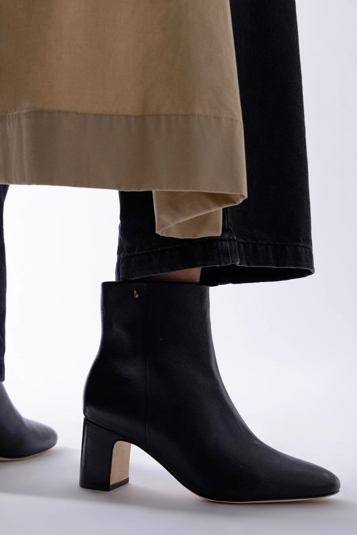 Larroude Gloria Boot Black Leather