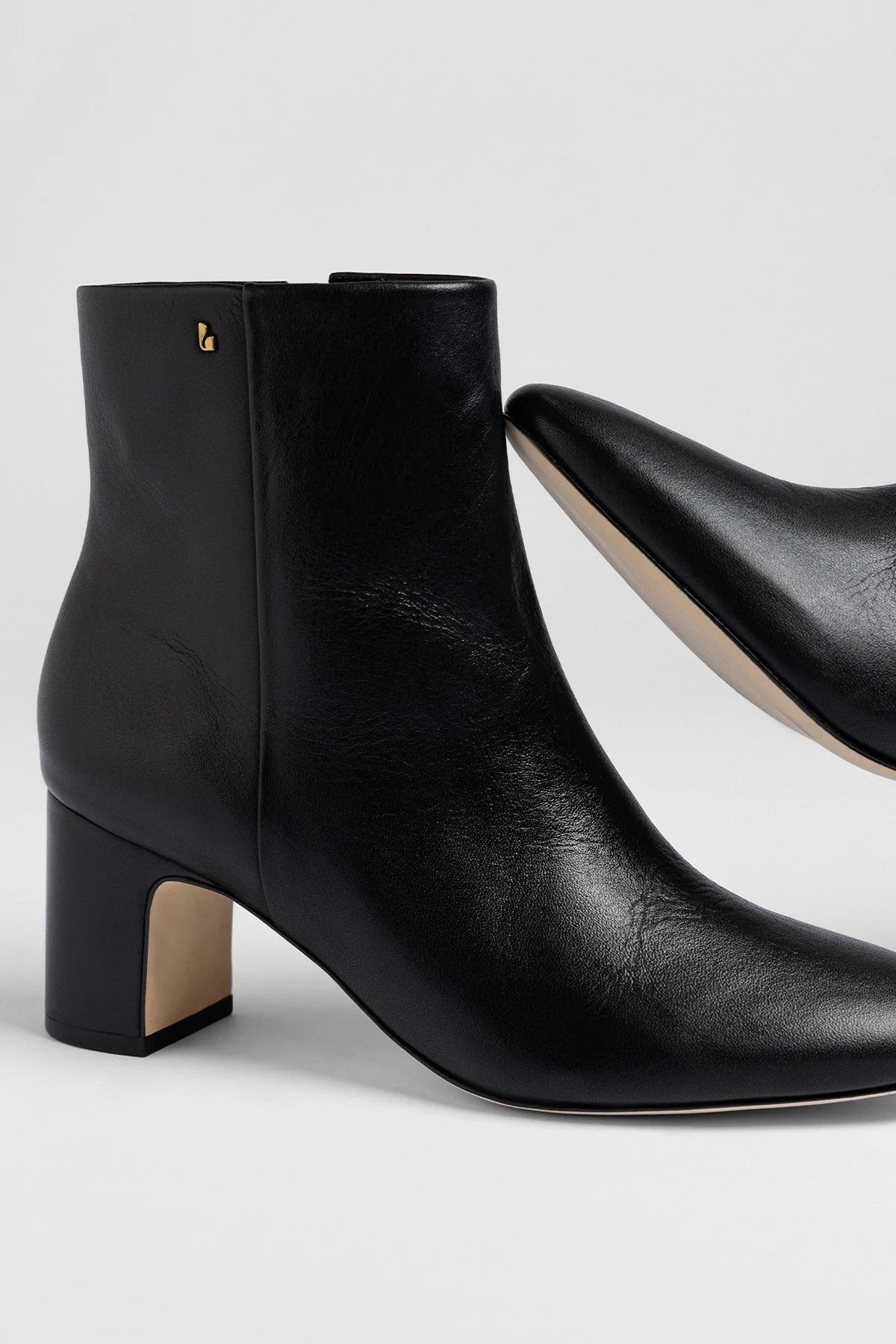 Larroude Gloria Boot Black Leather