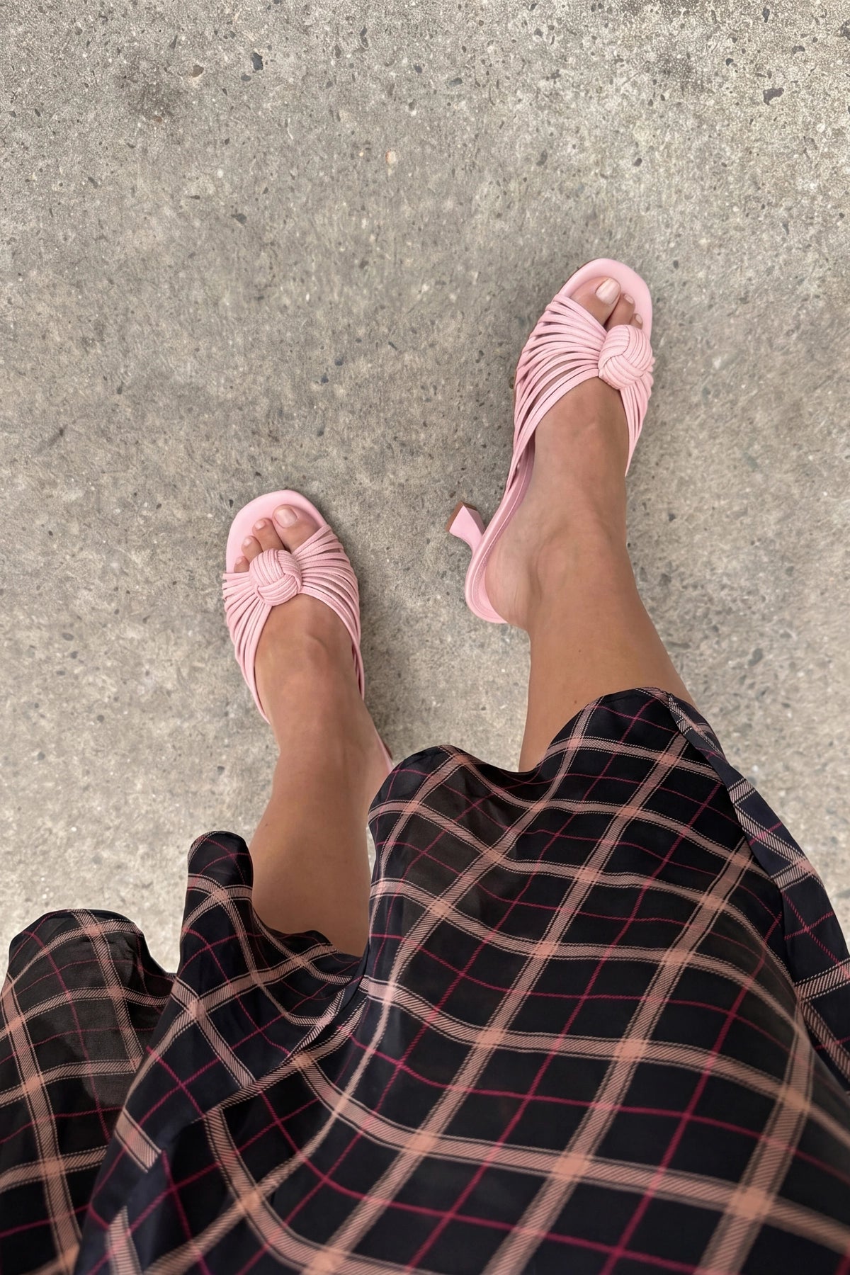 Larroude Valerie Mule Tulip Leather