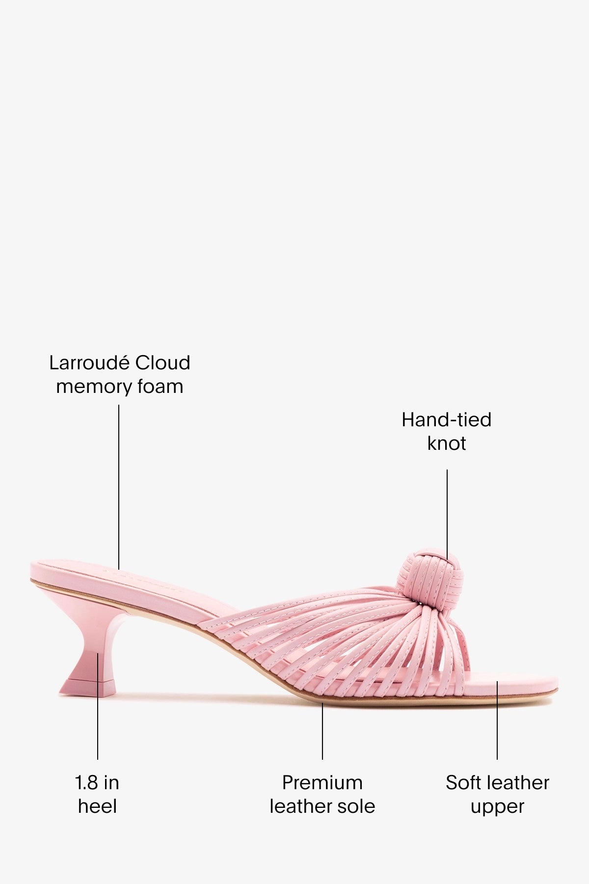 Larroude Valerie Mule Tulip Leather