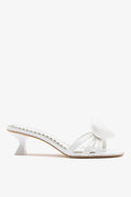 Larroude Amore Mule White Patent Leather