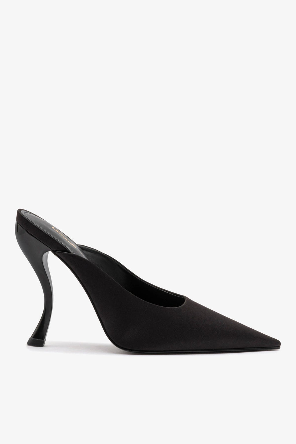 Larroude Larroudé by Nicolò B. Inna Mule In Black Satin