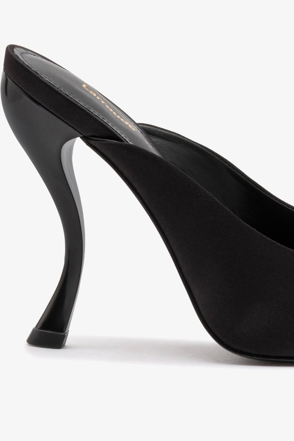 Larroude Larroudé by Nicolò B. Inna Mule In Black Satin