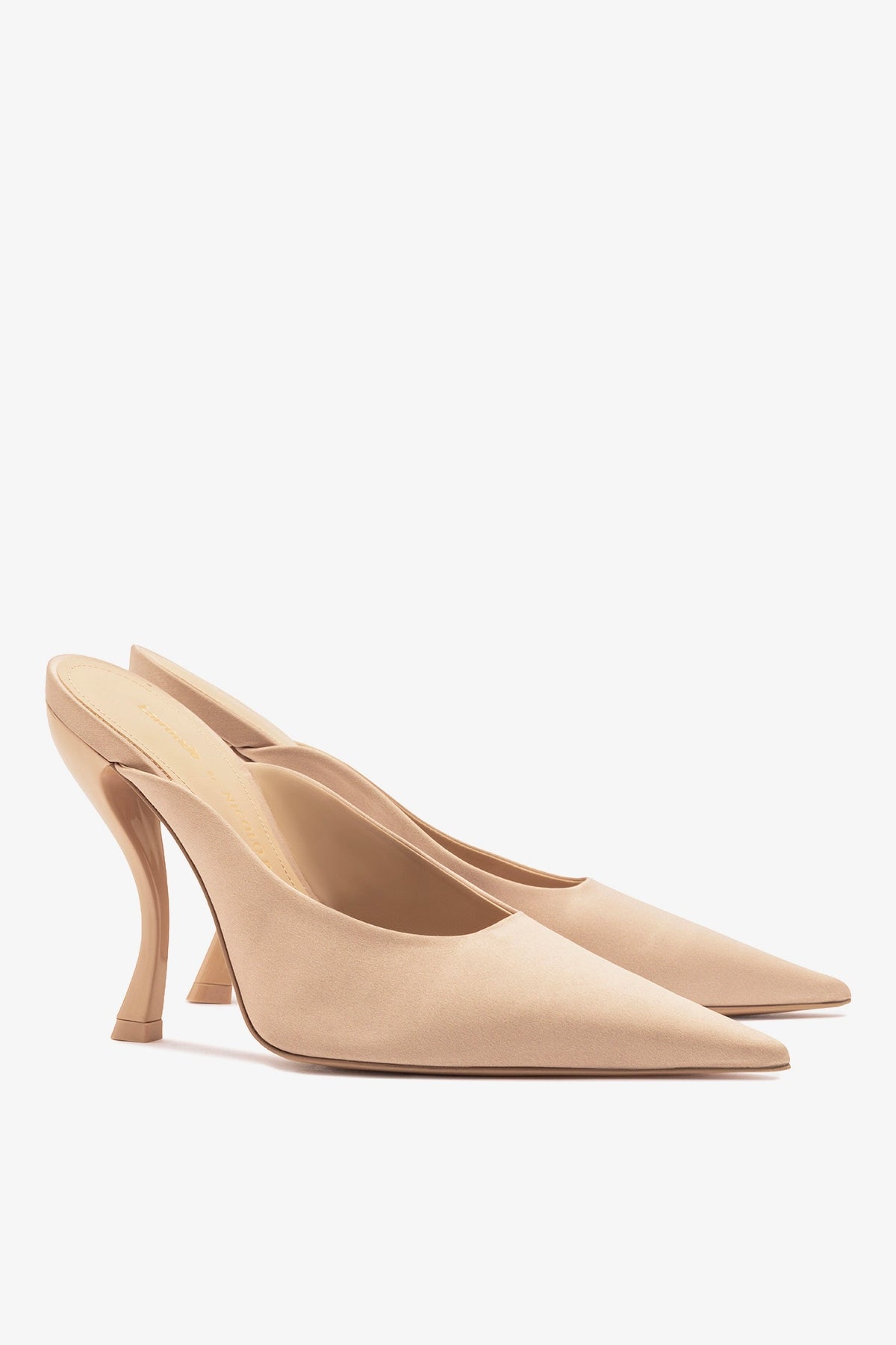 Larroude Larroudé x Nicolò B.: Inna Mule Sand Satin