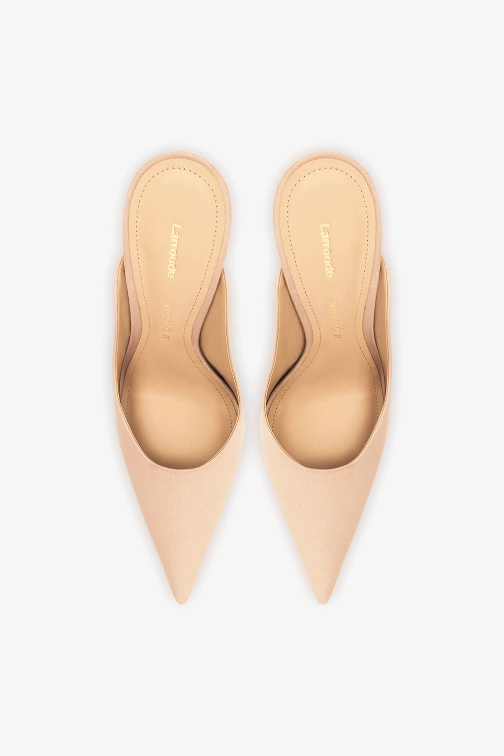 Larroude Larroudé x Nicolò B.: Inna Mule Sand Satin