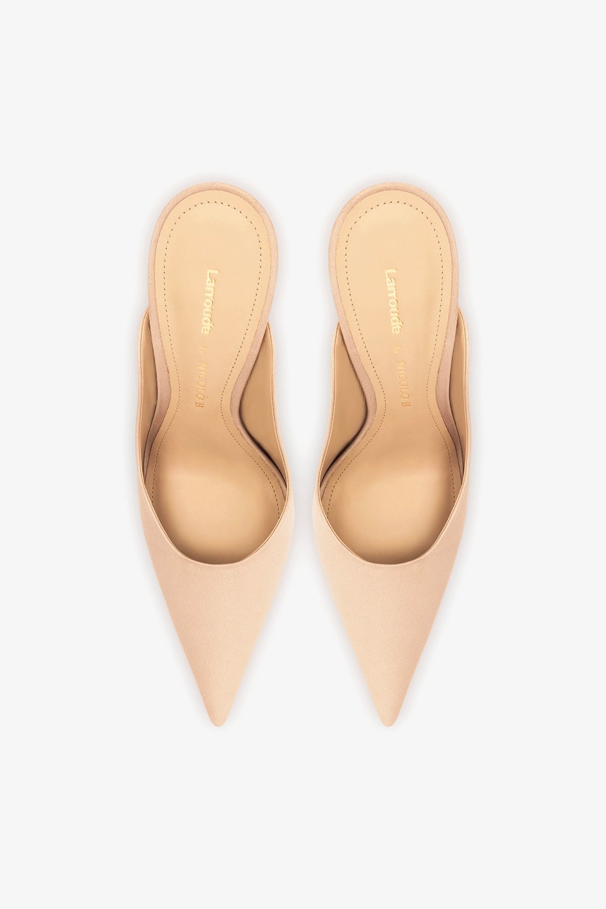 Larroude Larroudé x Nicolò B.: Inna Mule Sand Satin