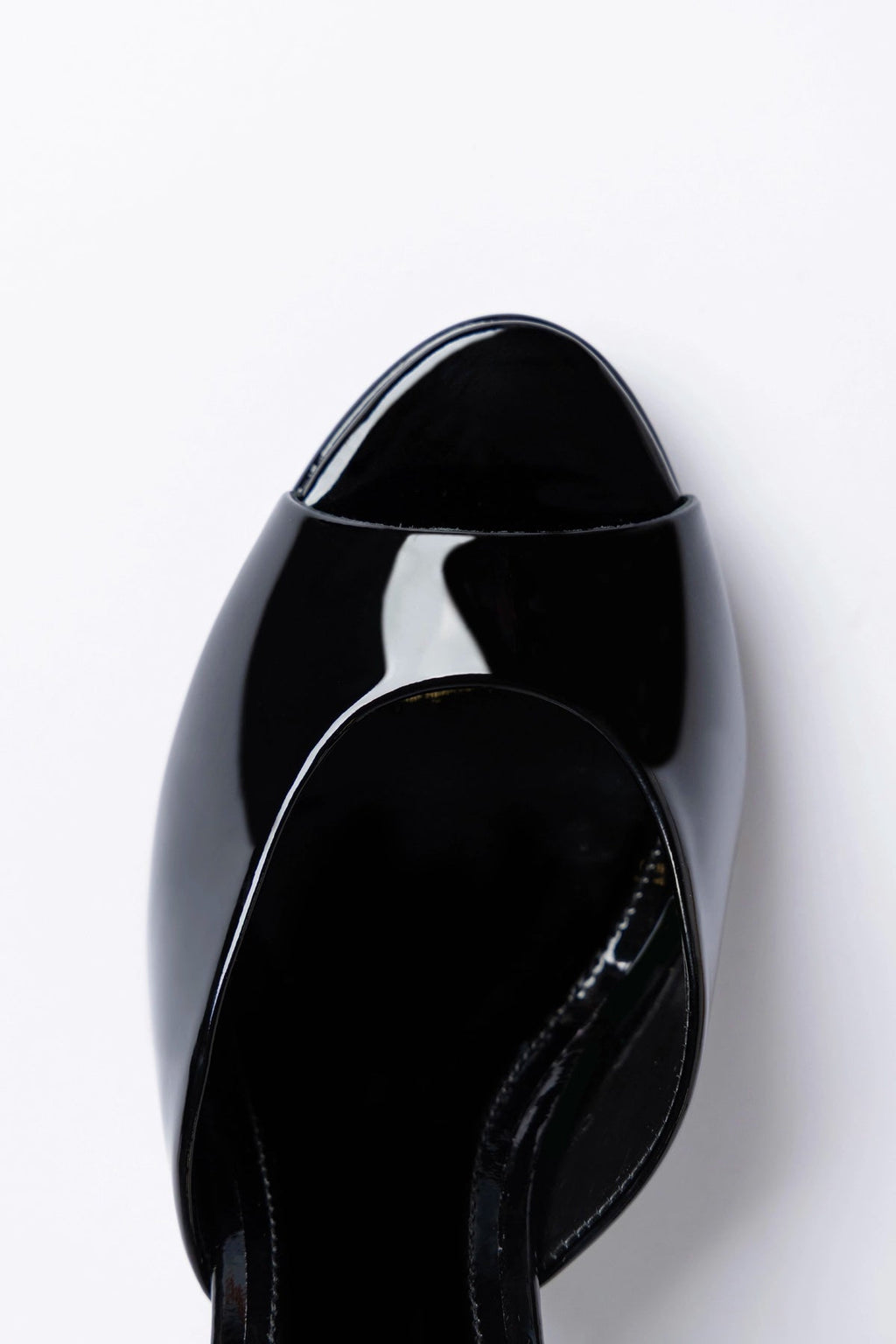 Larroude Jasmine Platform Mule Black Patent Leather