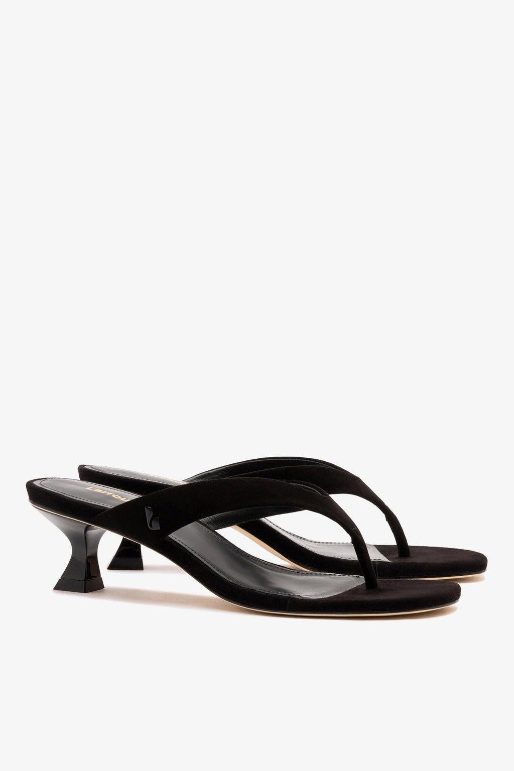 Larroude Gaia Low In Black Leather