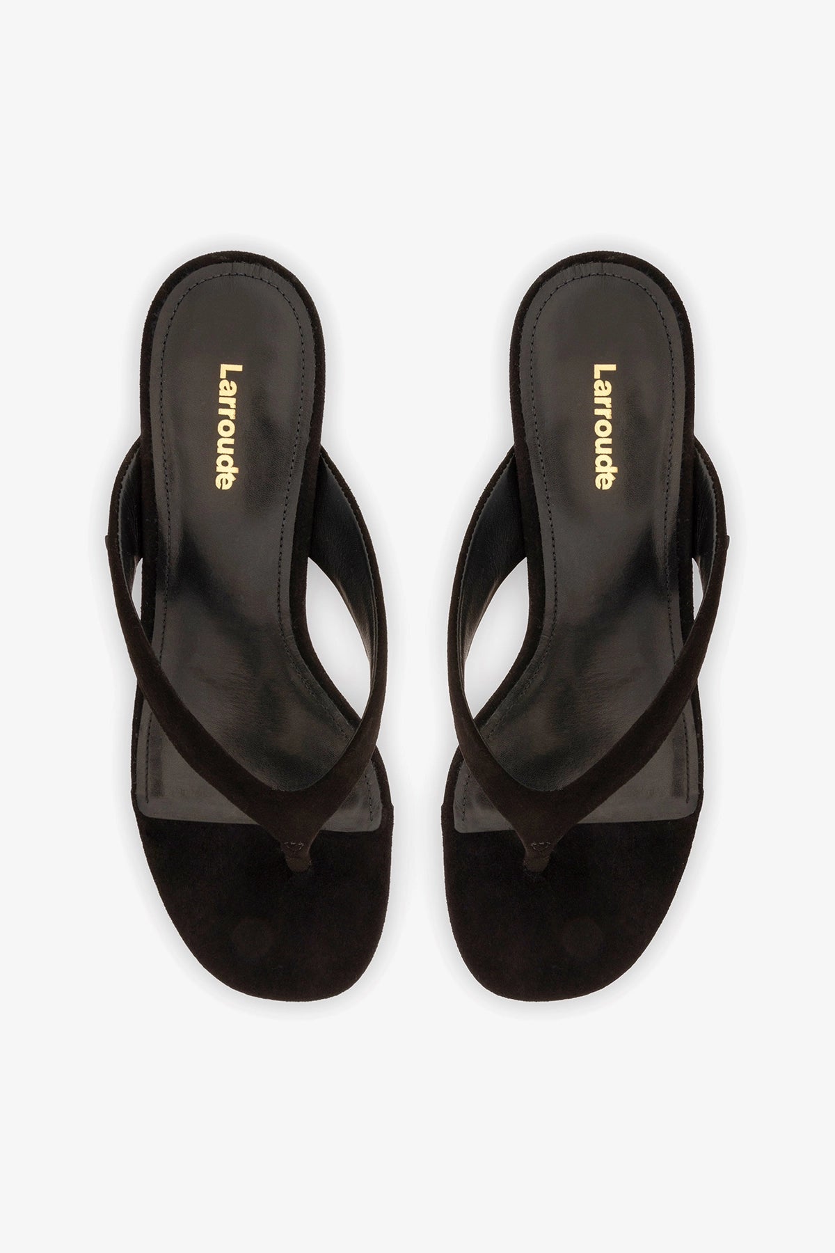 Larroude Gaia Low In Black Leather