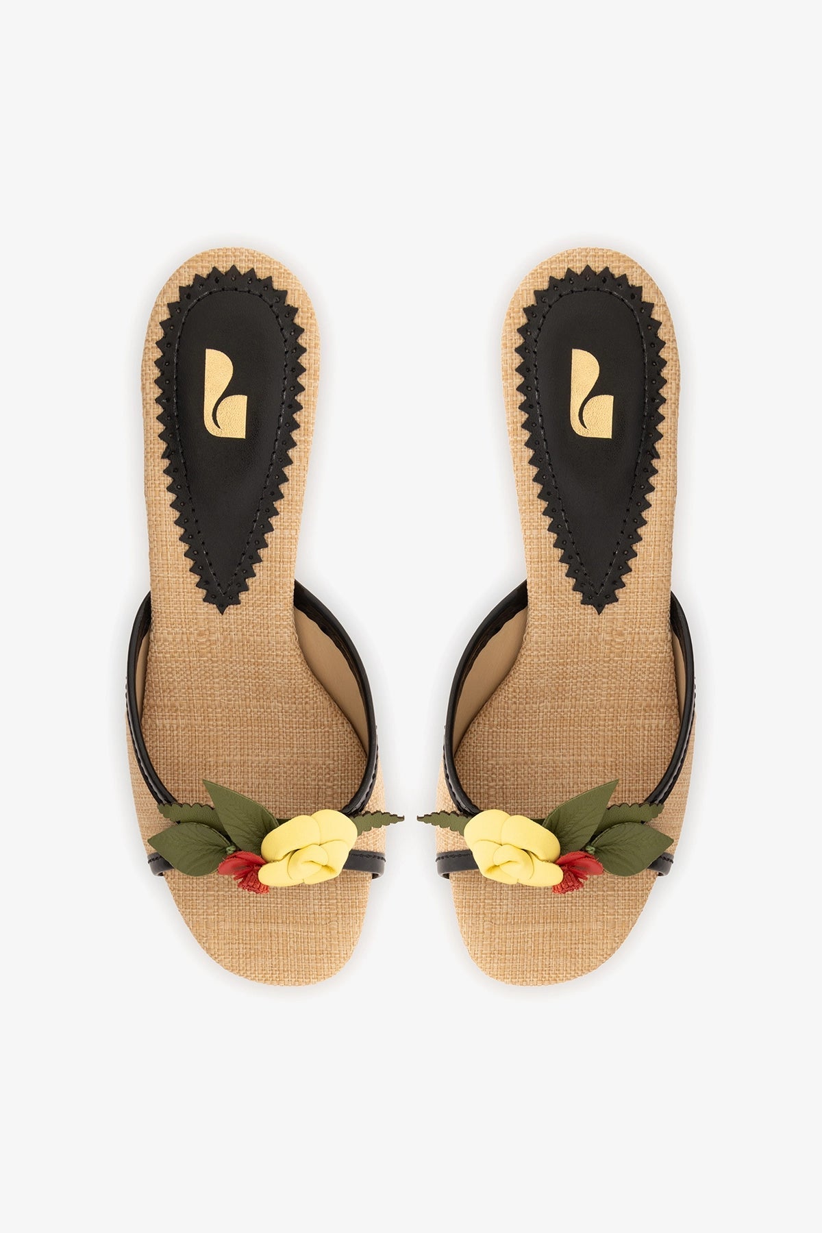 Larroude Juliette Mule Beige Raffia